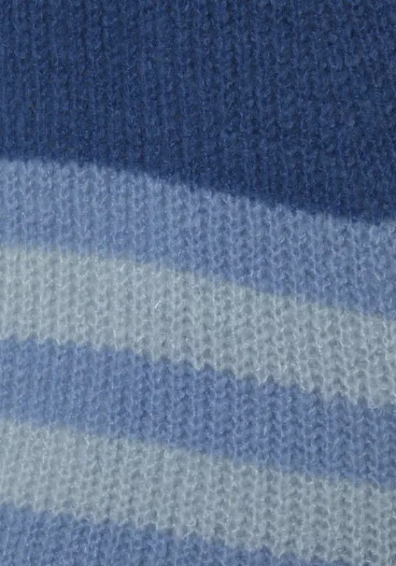 Jacken & Mantel|LASCANA Wickelstrickjacke Grau Gestreift